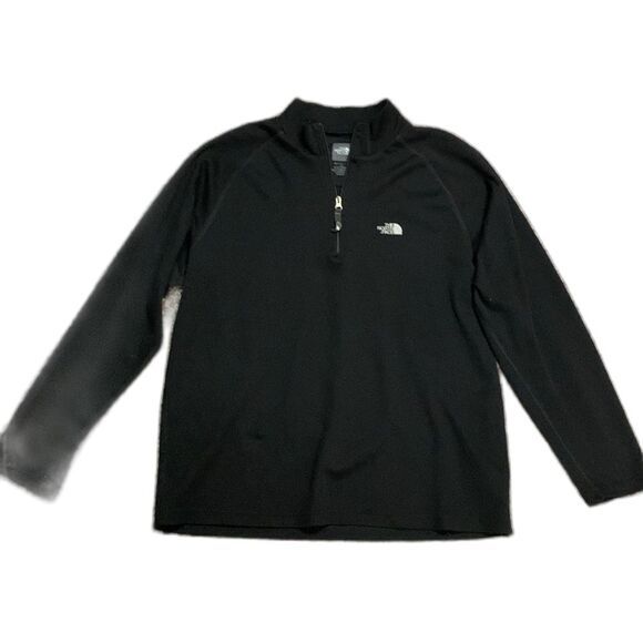 The North Face Black Vapor Wick 1/4 Zip Long Sleeve Pullover Sweatshirt Size L - Picture 1 of 11